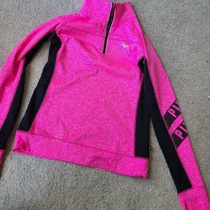 Pink Victoria Secret Zip Pullover Sweatshirt